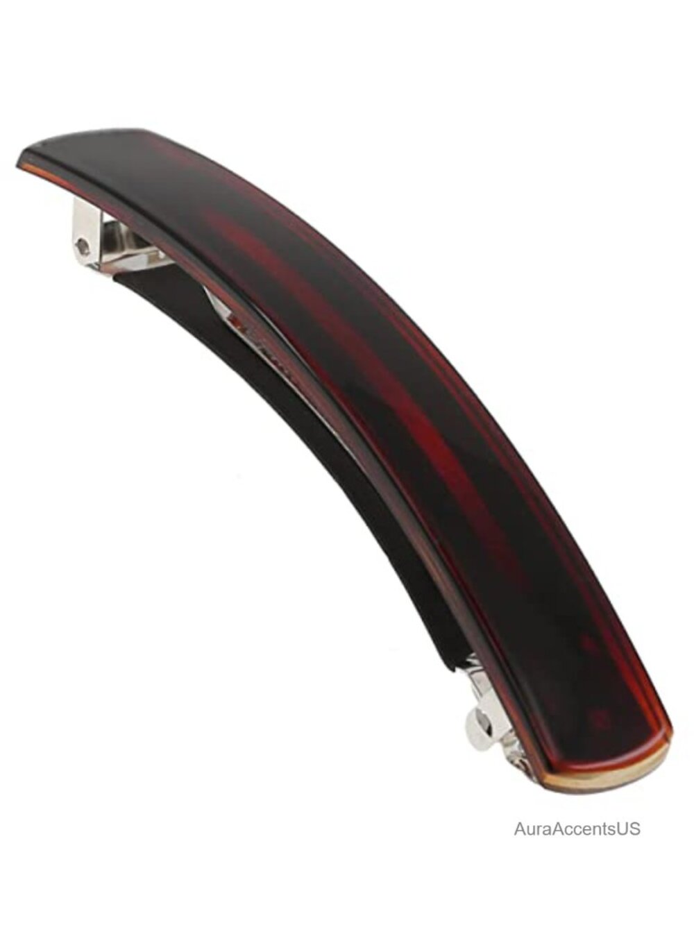 French Hair Barrette Clip Tortoise Shell Cellulose Acetate Strong Hold